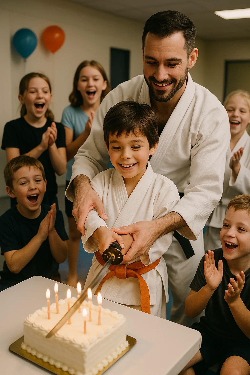 Sword ceremony moment for the birthday star