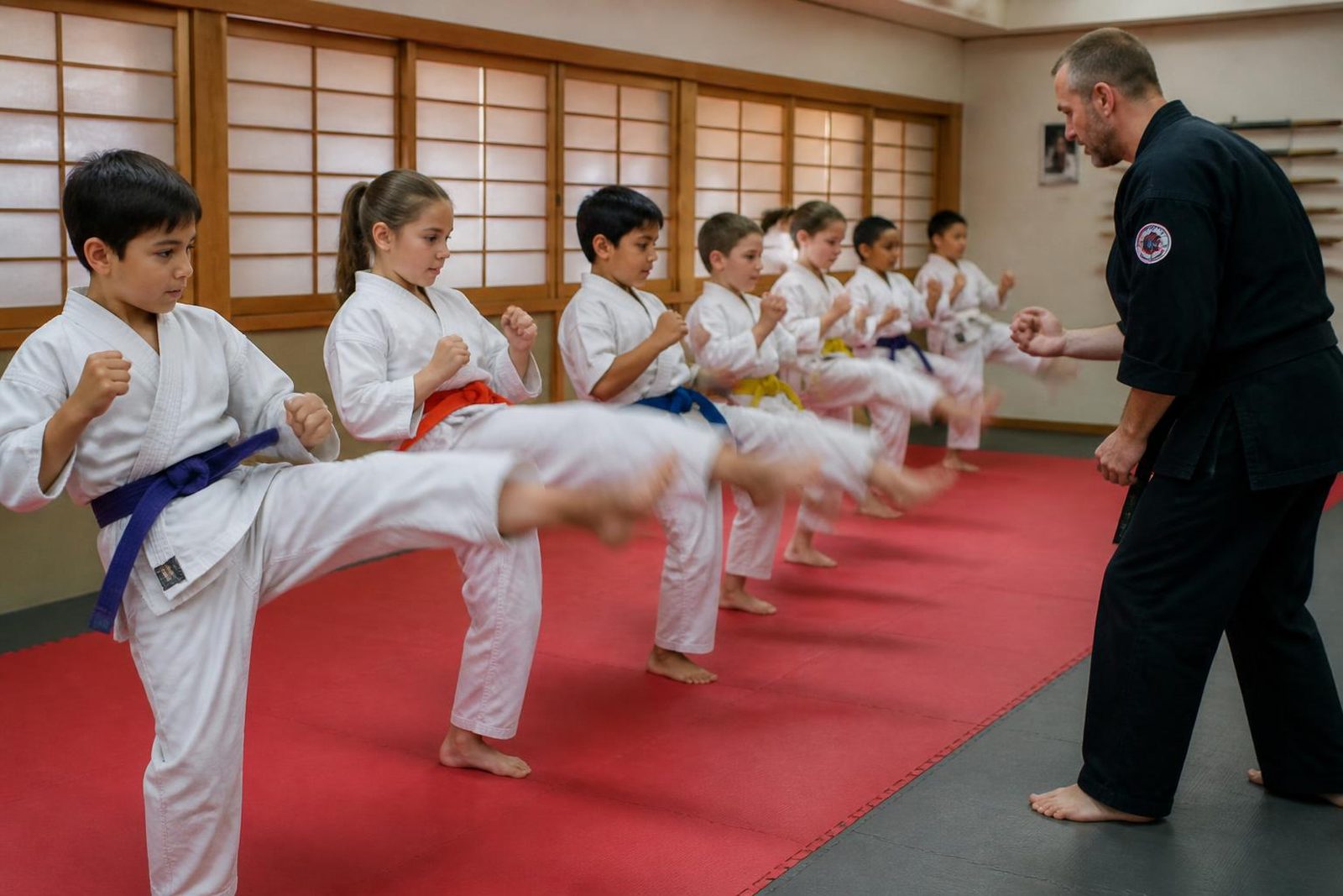 An instructor leading a Is Your Child class at Go No Sen Karate in Peekskill